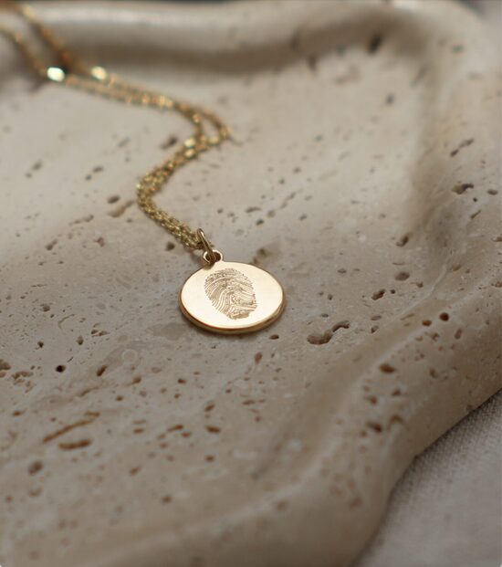 UNO // ujjlenyomat nyaklánc - 14k Arany vermeil