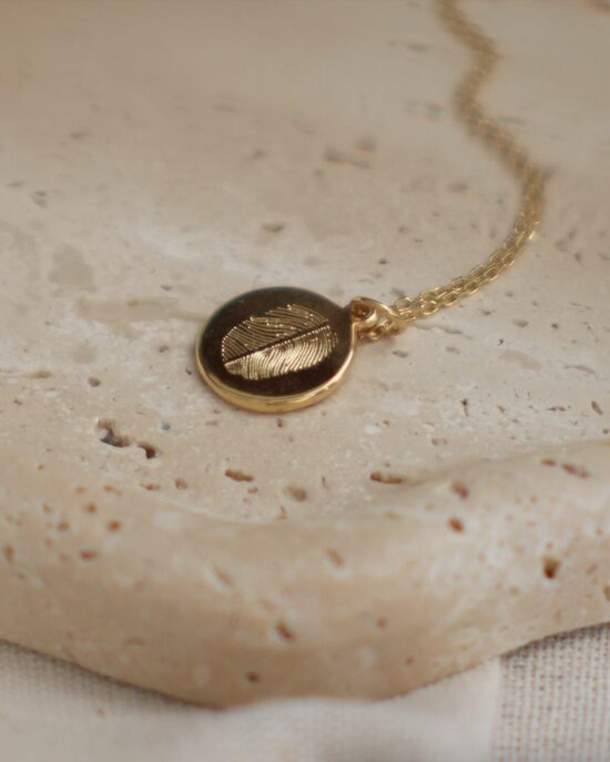 DOS // ujjlenyomat nyaklánc - 14k Arany vermeil
