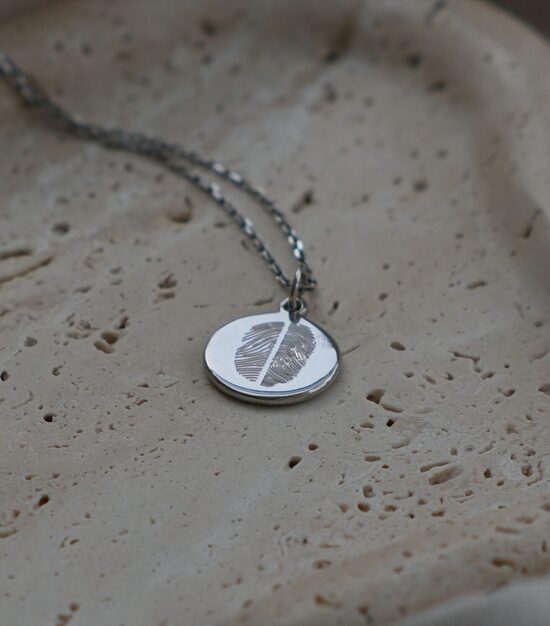 DOS // ujjlenyomat nyaklánc - Sterling Ezüst