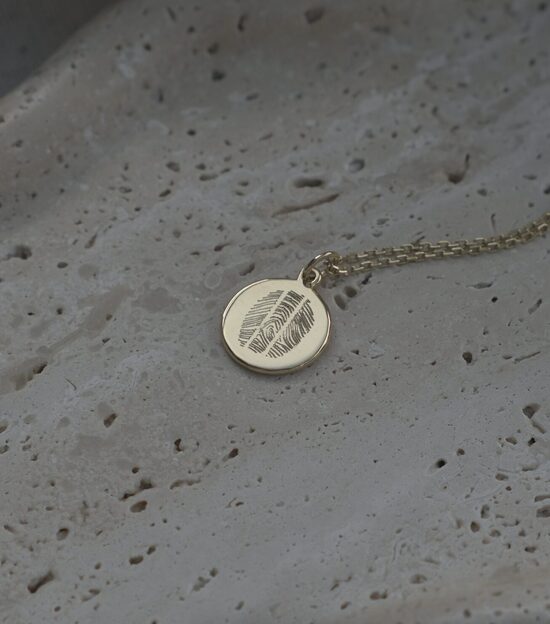 TRES // ujjlenyomat nyaklánc - 14k Arany vermeil