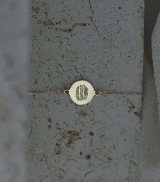 TRES // ujjlenyomat karkötő - 14k Arany vermeil